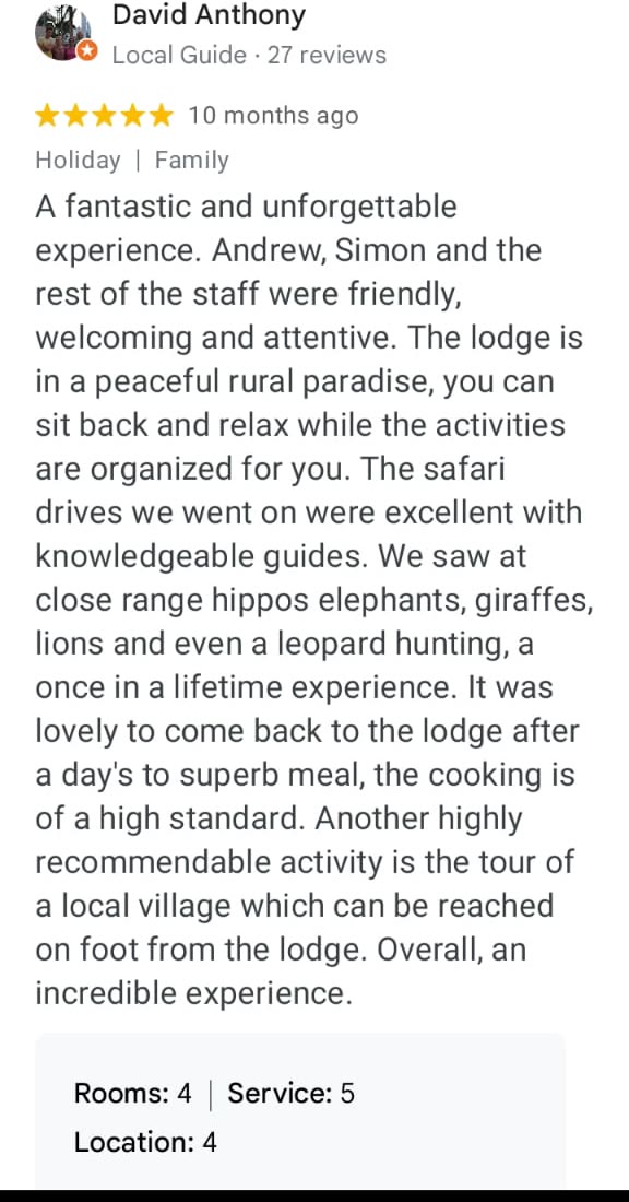 Google review — David Anthony